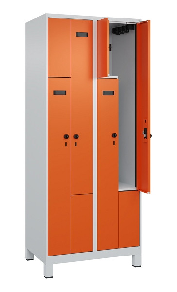 C+P Z-Spind Evolo PLUS, Füße, 4 Fächer, 1950x800x500mm, 7035/2004, Drehriegel, 049013-224 S10005