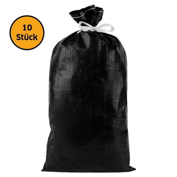 NOOR 10x Sandsäcke PP 30x60 cm schwarz EXTRA UV SB-PACK, 001306010PSW