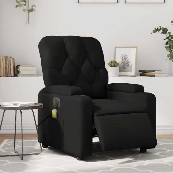 vidaXL Massagesessel Elektrisch Schwarz Kunstleder, 3204765