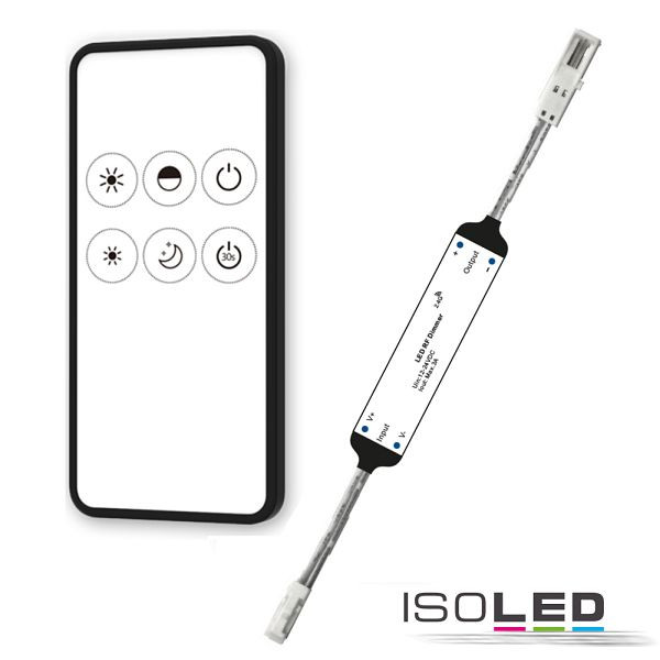 ISOLED LED Funk PWM-Dimmer MiniAMP inkl. Fernbedienung, 12-24V DC, 3A, 114466