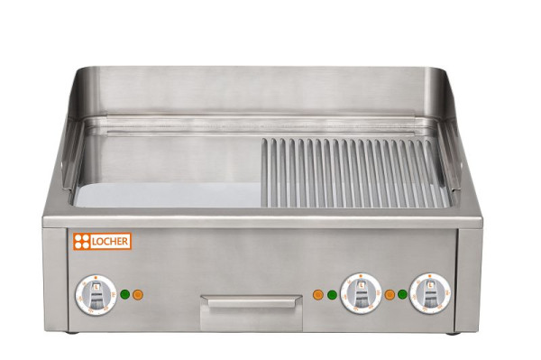 Locher Burger-Bratplatte Breite: 1400 mm hartverchromt, gerillt, 1/3 gerillt, 211485