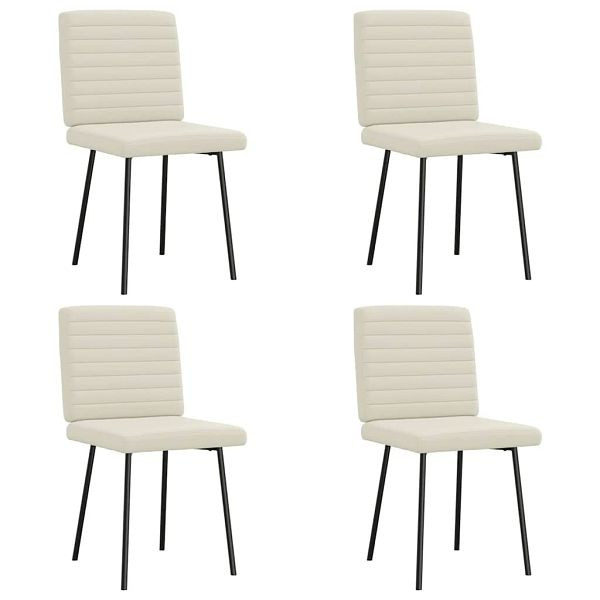 vidaXL Esszimmerstühle 4 Stk. Creme Samt, 3315265, 8721158567109