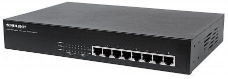 INTELLINET 8-Port Gigabit Ethernet PoE+ Switch, 560641