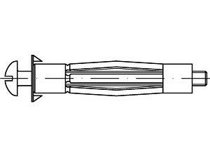 ART 88512 FISCHER-Hohlraum-Metalldübel HM 4 x 32 S galvanisch verzinkt VE=S (50 Stück)