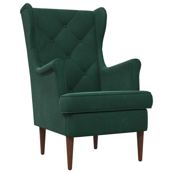 vidaXL Sessel Dunkelgrün Samt, 42029909, 8721364636682