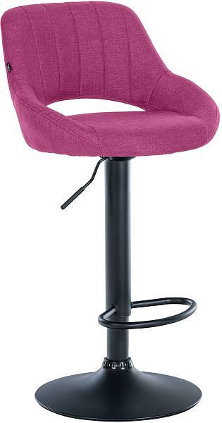 CLP Barhocker Milet Stoff schwarz, lila, 321282, 4251756482213