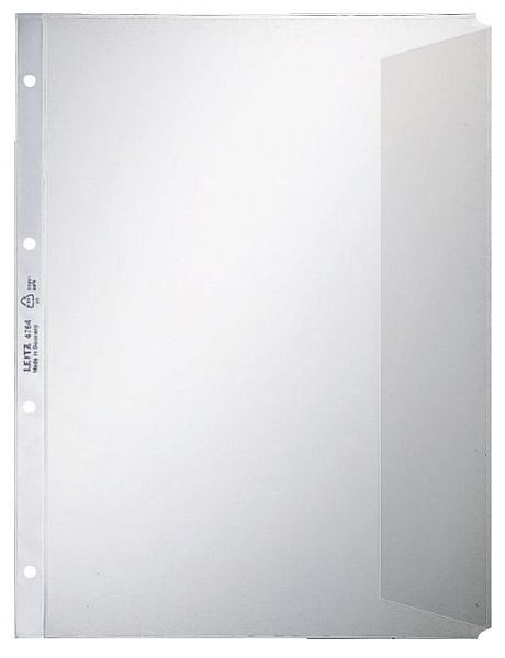 LEITZ 4764 Prospekthülle rechts offen, genarbt, 0,12 mm, A4, 1 Stück, 4764-00-00