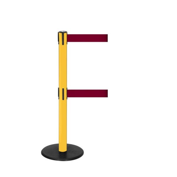 Stein HGS Personenleitsystem -P-Line Duo-, gelb, burgunder, mit Gurtendstück (Standard), Gurtlänge: 2 x 2,3 m, 14150-1402