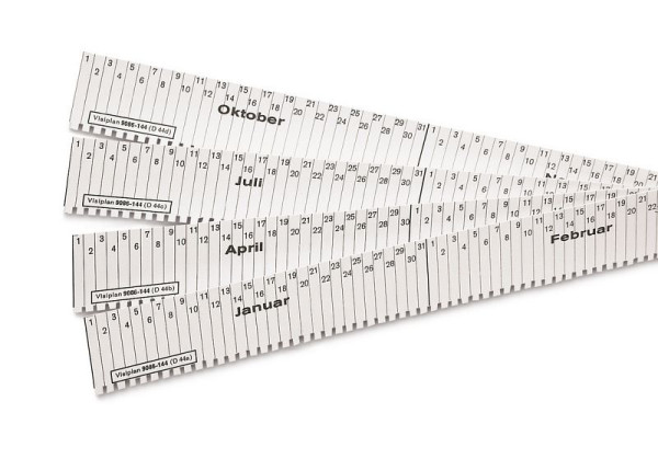 Eichner Terminstreifen für Einstecktafel, Weiß, VE: 100 Stück, 9086-00144