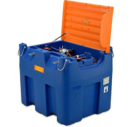 Cemo Blue-Mobil Easy 980 l, 4 m, Automatik-Zapfventil-K, mit Elektropumpe 24 V ca. 30 l/min, Behälter mit Kranösen, Klappdeckel, 11164