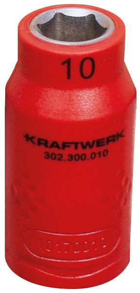 Kraftwerk 3/8" Elektriker Stecknuss 10 mm VDE, 302.300.010