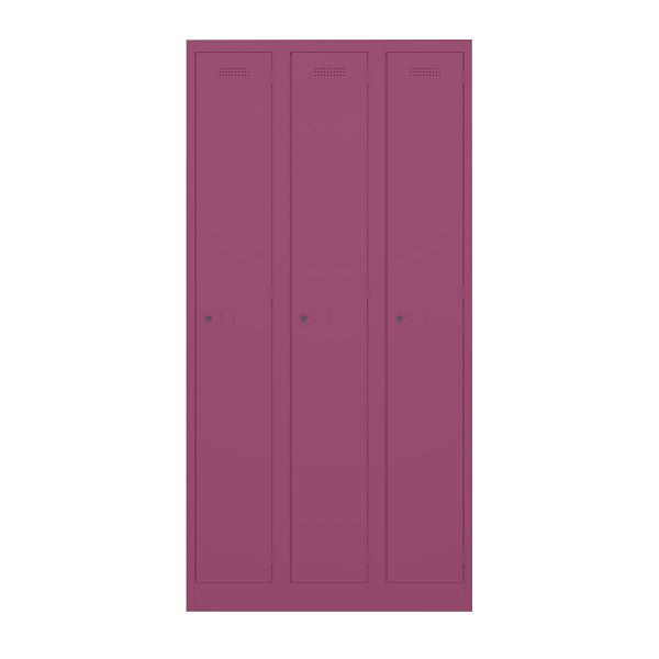 Bisley Garderobenschrank Primary Locker, 3 Abteile, 621 beere, PL3050T1621