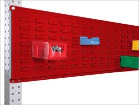 Manuflex Werkzeug-Schlitzplatte für UNIVERSAL und PROFI, Nutzhöhe = 300 mm, für Tischbreite 1000 mm, Rubinrot, ZB0071.3003