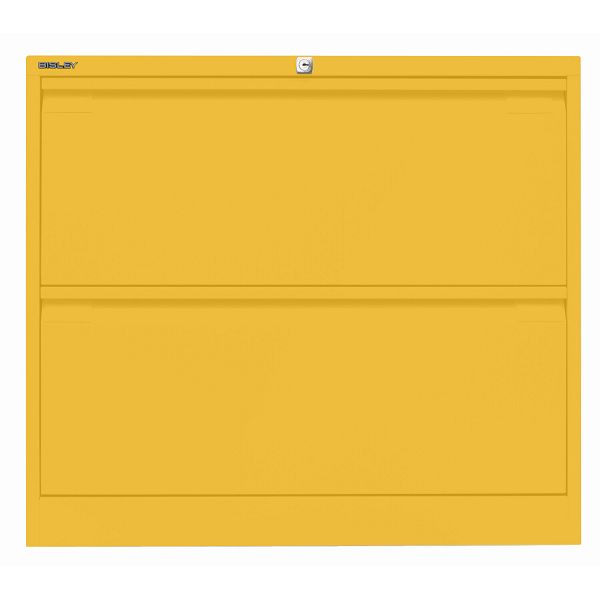 Bisley Hängeregistraturschrank, doppelbahnig, 2 HR-Schubladen, 642 sunflower, DF2642