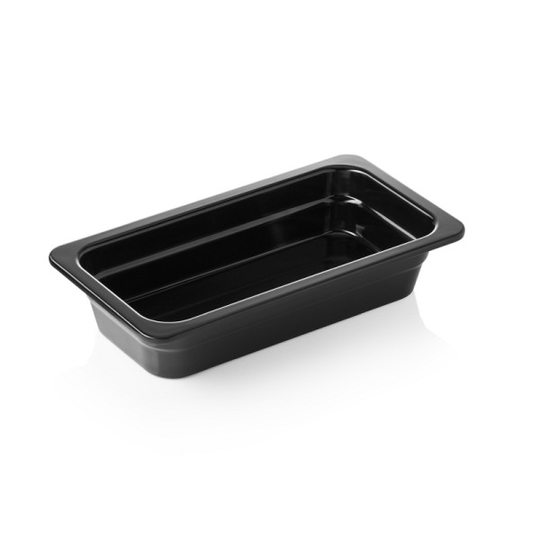 WAS GN Behälter GN 65 BLACK 1/3-065 mm, schwarz, Melamin, 6513066