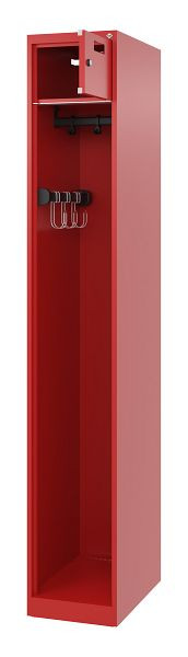 C+P Feuerwehrspind Evolo, Modell PRAKTUS, 1 Abteil, H1850xB300xT500 mm, Feuerrot, 0492015-10 S10002