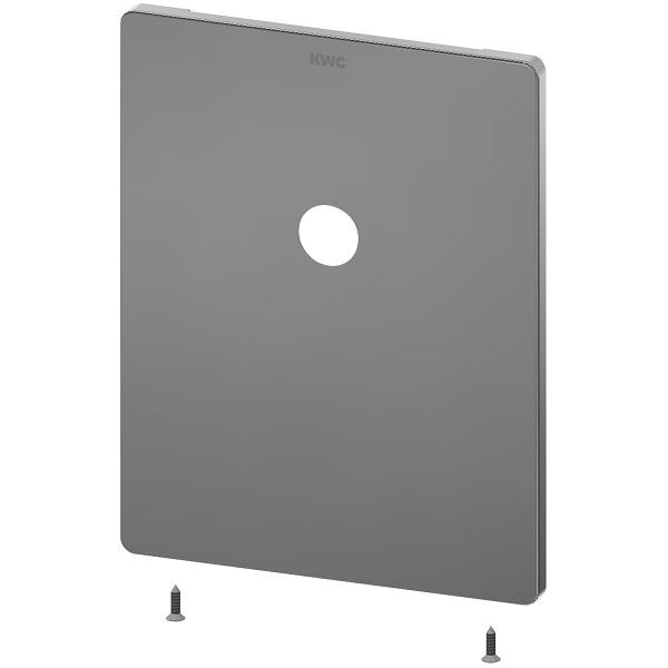 KWC Edelstahlabdeckplatte, F3, 190x245 mm, mit Bohrung für Piezo-Taster, Befestigungsschrauben, 3600008853