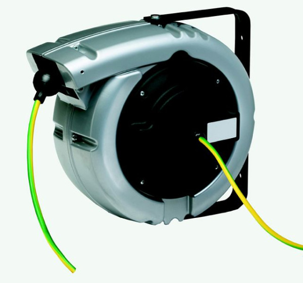 Ebinger Kabelaufroller PR-C IP65, Aluminiumgehäuse, 24m Kabel H05V-F (gelb-grün) 1x6mm² Schutzart IP 65, 2.402.002