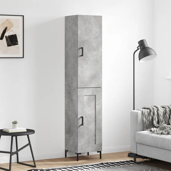 vidaXL Highboard Betongrau 34,5x34x180 cm Holzwerkstoff, 3199109