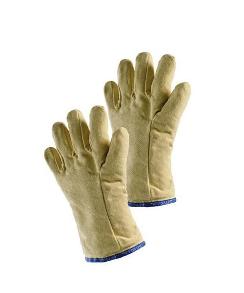 Jutec 5-Fingerhandschuh Aramid 500°C Kontakthitze, schnittfest, gelb 30 cm, H115B130