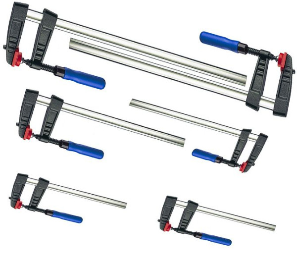 VaGo-Tools 6-teiliges Set Schraubzwingen 150x50/200x50/250x50 mm je 2 Stück, 200-001/002/003 je 2_hv