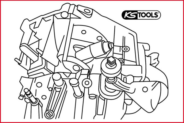 KS Tools Abzieher für Ausrückwelle für Fiat Ducato, 911.2440