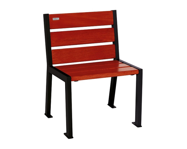 Procity Stuhl Silaos 6 Holzlatten, Ohne Armlehne, Holz & Stahl, Mahagoni/RAL 9005, 209600.9005.ACAJ