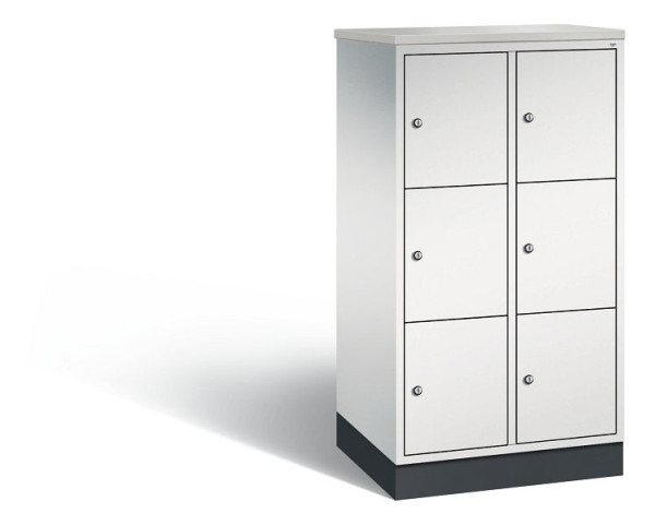 C+P Schließfachschrank Intro, H1255xB620xT490mm, Farbe: Lichtgrau, 8573-201 S10216