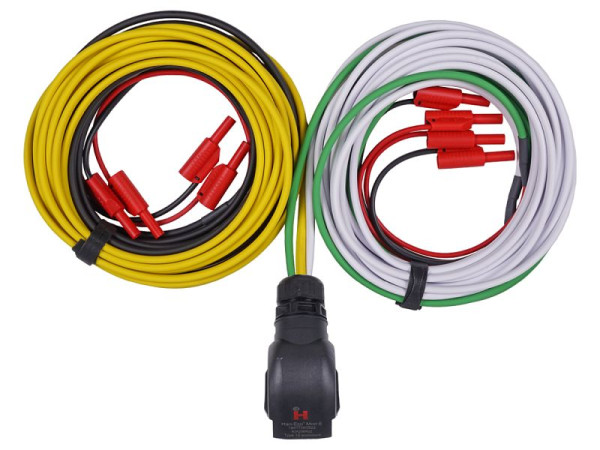 Metrel Kelvin-Prüfleitung, 10m, 4mm² + 0,75mm² und Harting-Stecker (H0-H3), A 1715, 20993609