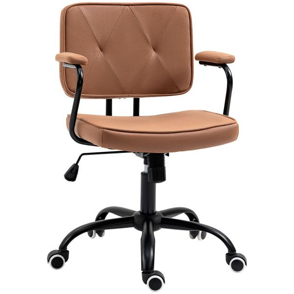 Vinsetto Bürostuhl mit Rollen Braun 61 x 58 x 82-91 cm, 921-595BN