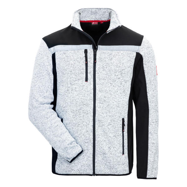 NITRAS MOTION TEX PLUS, Strick-Softshelljacke, Größe: M, Farbe: hellgrau, VE: 10 Stück, 7192-M
