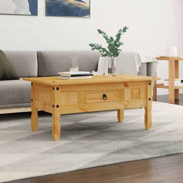 vidaXL Couchtisch Mexiko-Stil Kiefernholz 100x55x44 cm, 243736