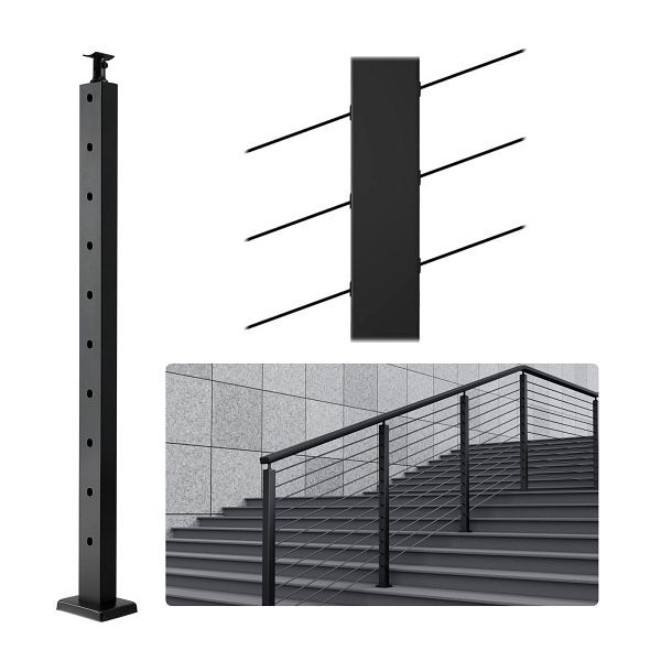 VEVOR Geländerpfosten 91,44x2,54x5,08cm 30° gewinkeltes Loch Treppe Geländer, 1JZLGZHS91424HS5GV0