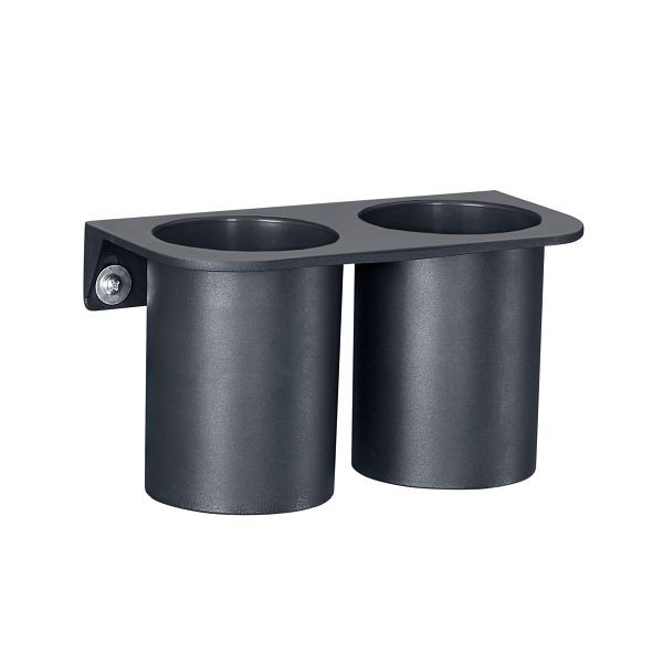 bott perfo Rundhalter mit 2 Aufnahmen D 80 BxTxH: 215x110x115 mm, Kunststoff / schwarz, 14021056.10V