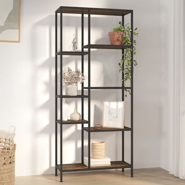 vidaXL Bücherregal 80x30x180 cm Stahl und Holzwerkstoff, 336360