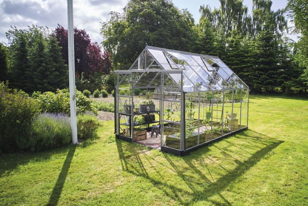 Halls Gewächshaus ICON 8, 9.7 m² Alu mit 3 mm Blankglas, HR01328