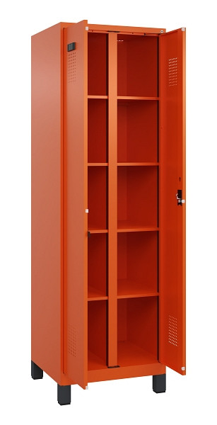 C+P Wäsche-Spind Evolo PLUS, mit Füßen, 2 Abteile, 1950x600x500mm, 2004/2004, Verschluss Zylinderschloss, 049012-20B S10050