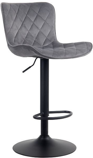 CLP Barhocker Emma Samt, dunkelgrau, 321025, 4251756480059