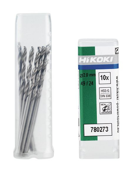 HiKOKI Metallbohrer HSS-G DIN 338 1,5 x 18/40 mm, VE: 10 Stück, 780267