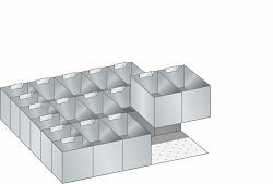 LISTA Set Einsatzkästen (BxTxFH) 500x600x75mm, 56.160.000