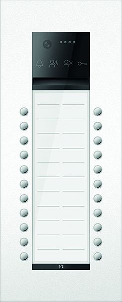 TCS Türkontrollsystem PES PRO IP Video Außenstation 22T 2 Spalten UP RAL9010 reinweiß, AVU400222-0019