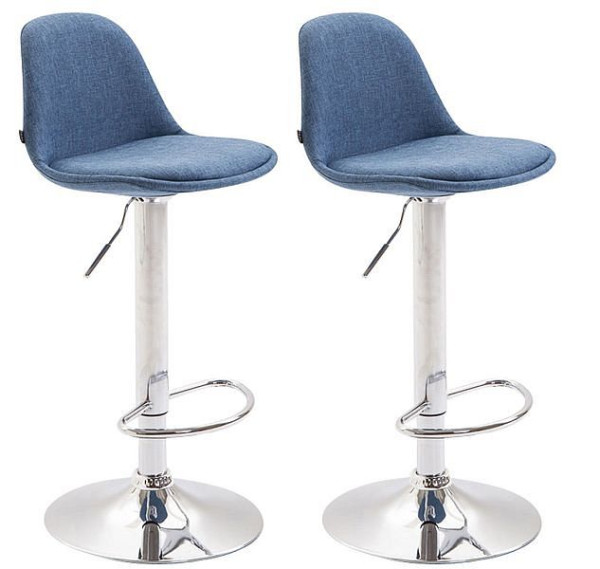 CLP Barhocker Kiel Stoff, blau, VE: 2 Stück, 307007