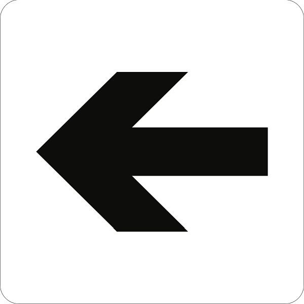 Moedel Piktogramm Richtungspfeil, Kunststoff, 160x160 mm, 52175