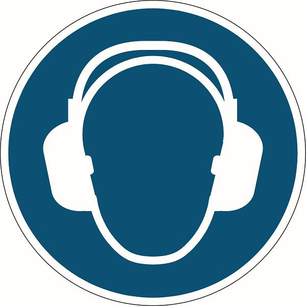 DURABLE Sicherheitskennzeichen "Gehörschutz benutzen", blau, 172906
