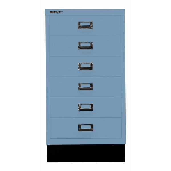 Bisley MultiDrawer™, Inkl. Sockel, DIN A3, 6 Schubladen, 605 blau, L29A36S605