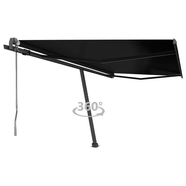 vidaXL Standmarkise Automatisch 450x300 cm Anthrazit, 3069769