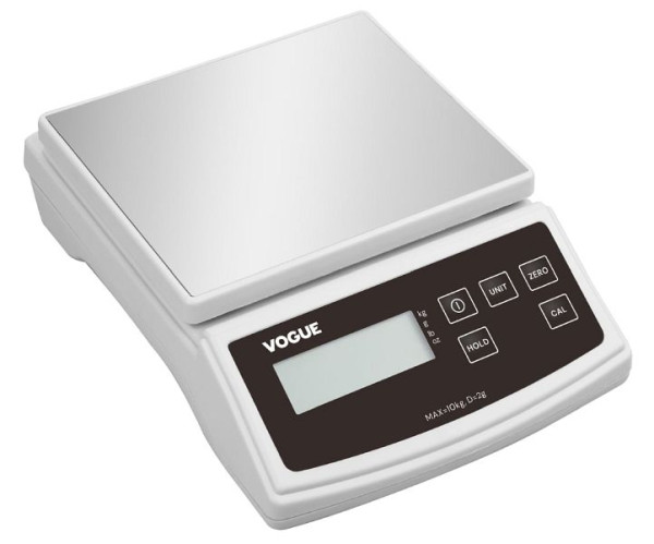 Vogue Elektronische Waage 10kg, Einteilung: 2g, kg oder lb Modus, HZ322