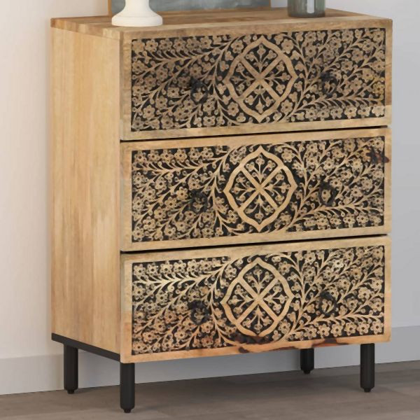 vidaXL Beistellschrank 60x33x75 cm Massivholz Mango, 358215