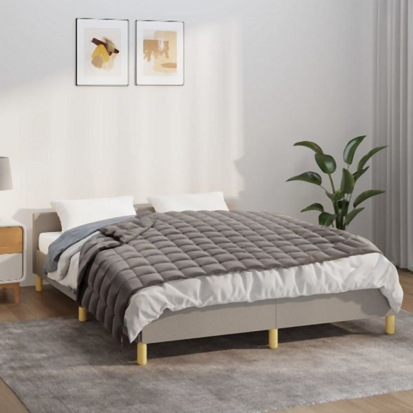 vidaXL Gewichtsdecke Grau 122x183 cm 5 kg Stoff, 3154829