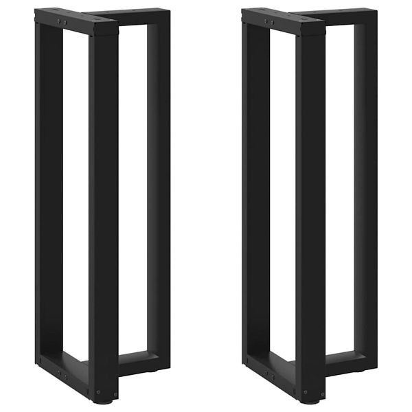 vidaXL Bartischbeine T-Form 2 Stk. Schwarz 40x35x(110-111) cm Stahl, 4013096